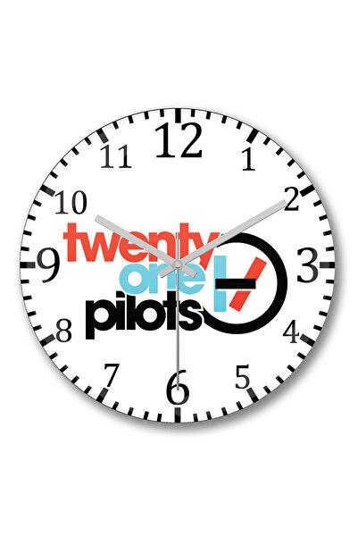 BASKI DÜNYASI Ρολόι τοίχου Twenty One Pilots με κυρτό γυαλί