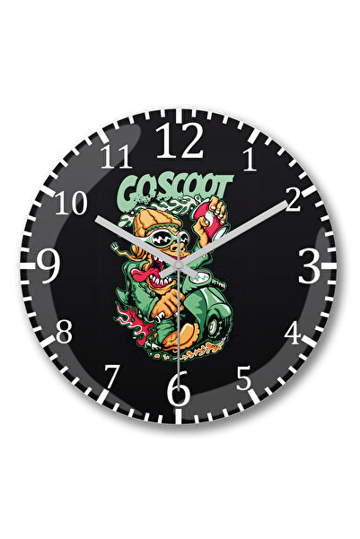 BASKI DÜNYASI ساعة حائط أكشن كوميكس من الزجاج الحقيقي المنحني