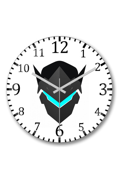 BASKI DÜNYASI Ceas de perete Genji Carbon din sticlă autentică bombată