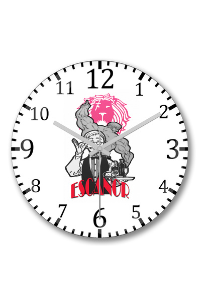BASKI DÜNYASI Ρολόι τοίχου Escanor o Pecado Do Orgulho από κυρτό γυαλί