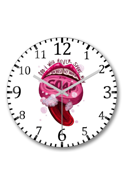 BASKI DÜNYASI Ceas de perete din sticlă autentică în formă de săpun