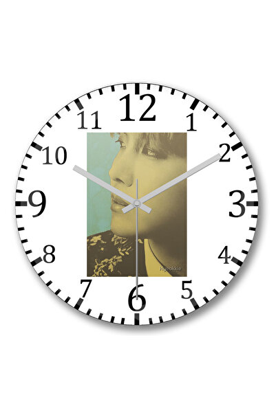 BASKI DÜNYASI ساعة حائط مسطحة من الزجاج الحقيقي