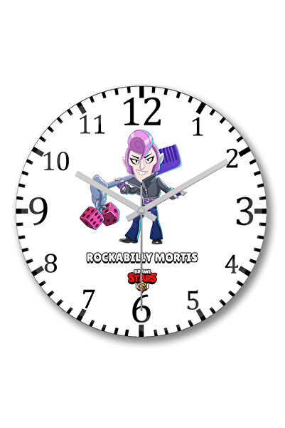 BASKI DÜNYASI Ceas de perete Brawl Stars Rockabilly Mortis din sticlă autenti...