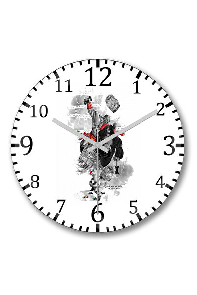 BASKI DÜNYASI ساعة حائط كراتوس ودونكي كونج إصدار خاص من الزجاج الحقيقي المنحني