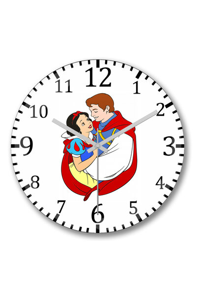 BASKI DÜNYASI Ceas de perete Branca De Neve 3 din sticlă autentică bombată