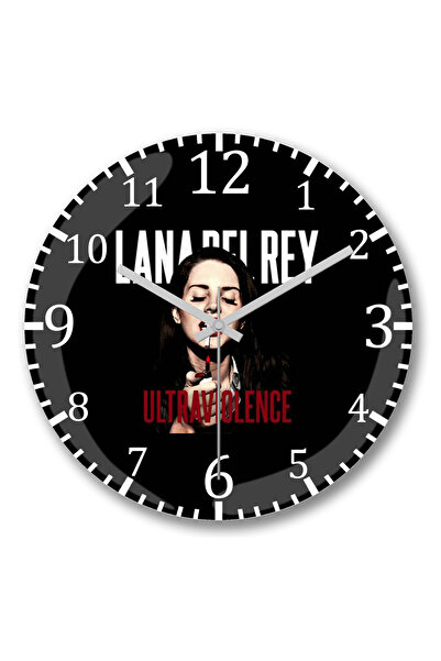 BASKI DÜNYASI Ceas de perete Lana del Rey Ultraviolence din sticlă autentică ...