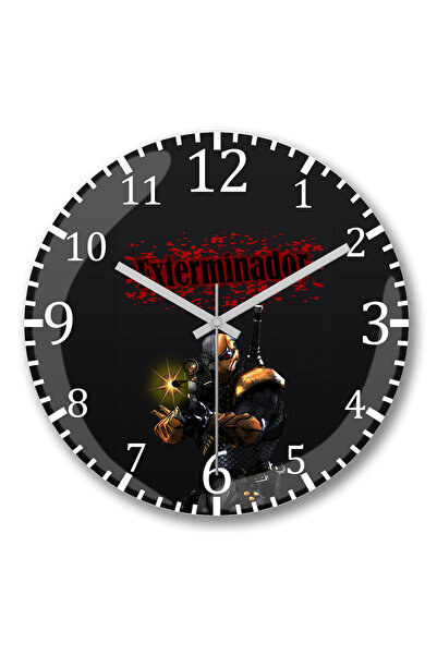 BASKI DÜNYASI ساعة حائط Exterminador من الزجاج الحقيقي المنحني