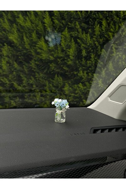 Generic Brand Cute Blue White Mini Vase Fragrant Flower Auto Car Torpedo Acce...
