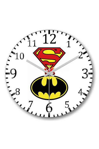 BASKI DÜNYASI Ρολόι Τοίχου Μπάτμαν εναντίον Σούπερ Χόμαμ, Κυρτό, από Γνήσιο Γ...
