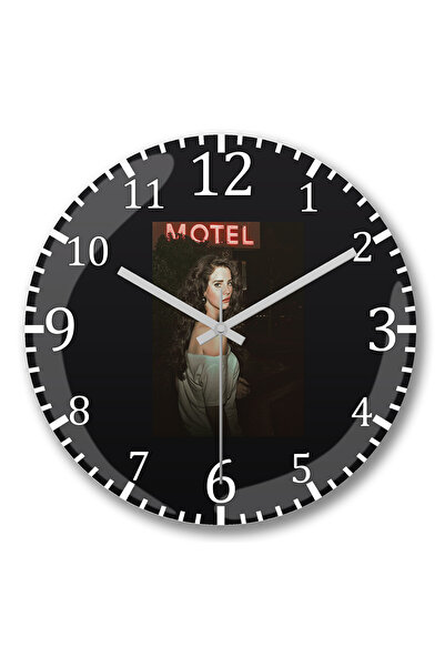 BASKI DÜNYASI ساعة حائط لانا ديل ري من الزجاج الحقيقي المنحني