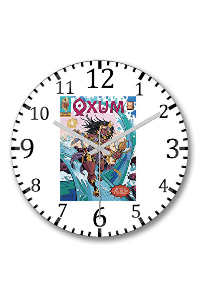 BASKI DÜNYASI ساعة حائط أوكسوم من الزجاج الحقيقي المنحني