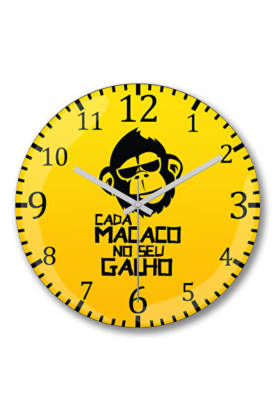 BASKI DÜNYASI Ceas de perete Cada Macaco No Seu Galho din sticlă autentică bombată