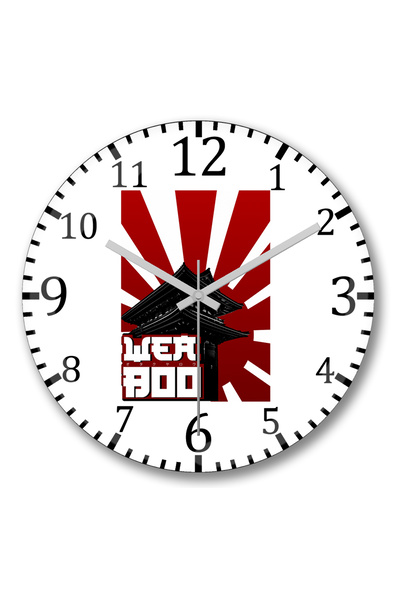 BASKI DÜNYASI ساعة حائط Weaboo من الزجاج الحقيقي المنحني