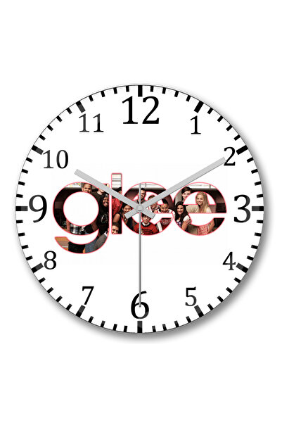 BASKI DÜNYASI ساعة حائط جلي من الزجاج الحقيقي المنحني