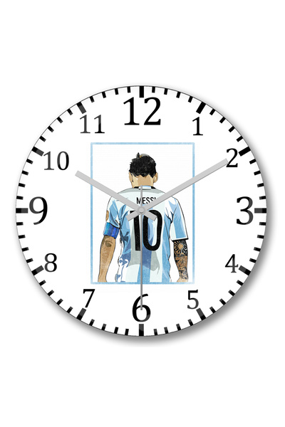 BASKI DÜNYASI 10 Da Argentina Messi Ceas de perete din sticlă autentică bombată