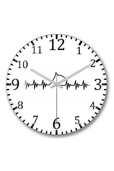 BASKI DÜNYASI Ceas de perete pentru câini Batimentos Pug din sticlă autentică...