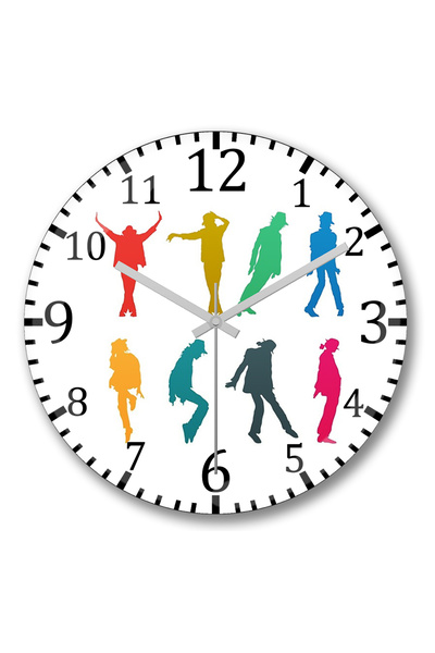 BASKI DÜNYASI Ceas de perete Speed ​​Demon Michael Jackson din sticlă autentică bombată