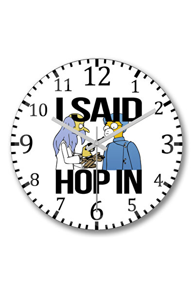 BASKI DÜNYASI ساعة حائط مستر بيرنز ذا سبروس موس من الزجاج الحقيقي المنحني