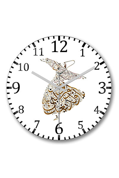 BASKI DÜNYASI Ceas de perete verde Toddyn Bendy Sans Puppet din sticlă de ver...