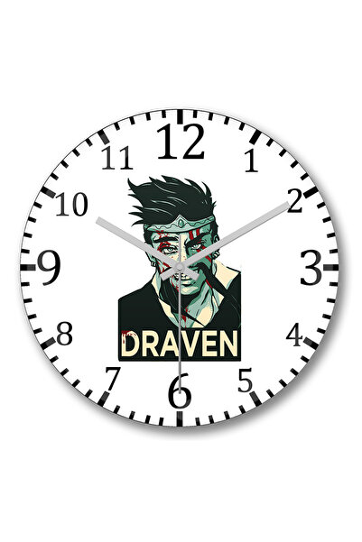 BASKI DÜNYASI Ρολόι τοίχου League Of Legends Draven1 από κυρτό γυαλί