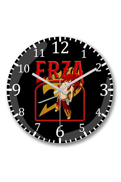 BASKI DÜNYASI Ceas de perete Fairy Tail Erza Scarlet Ready to Fight din sticl...