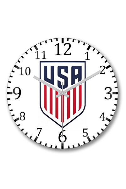BASKI DÜNYASI Ceas de perete al echipei de fotbal din SUA, din sticlă autentică