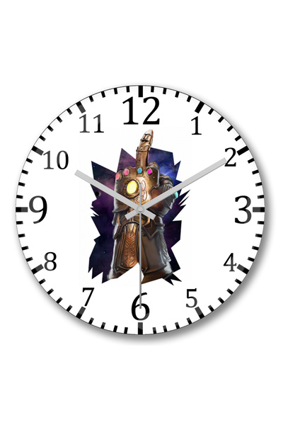 BASKI DÜNYASI Ceas de perete Manopla Do Infinito Dedo Do Meio din sticlă aute...