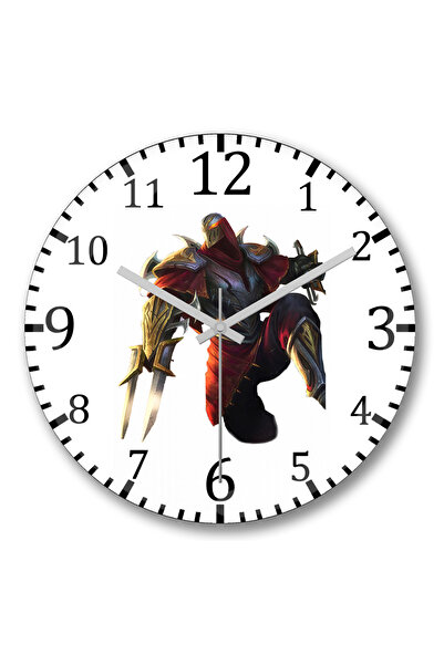 BASKI DÜNYASI Ceas de perete League of Legends Zed din sticlă autentică bombată