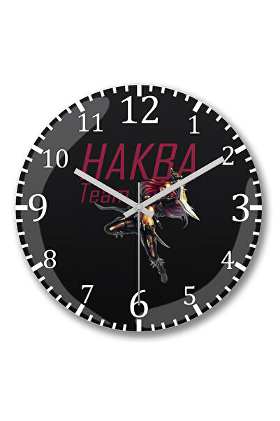 BASKI DÜNYASI ساعة حائط كاتارينا هاكبا من الزجاج الحقيقي المنحني