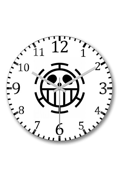 BASKI DÜNYASI ساعة حائط من قطعة واحدة بعلم الطرف الأغر من الزجاج الحقيقي المنحني