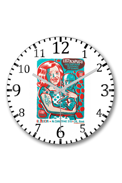 BASKI DÜNYASI ساعة حائط Serio Pubg Hand Pubg من الزجاج الحقيقي المنحني