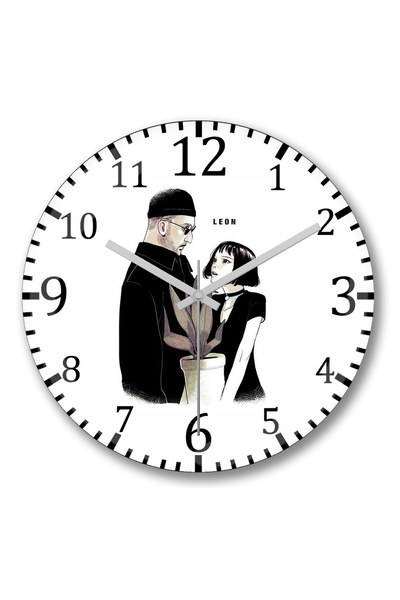 BASKI DÜNYASI Ceas de perete Leon The Professional 2 din sticlă autentică bom...