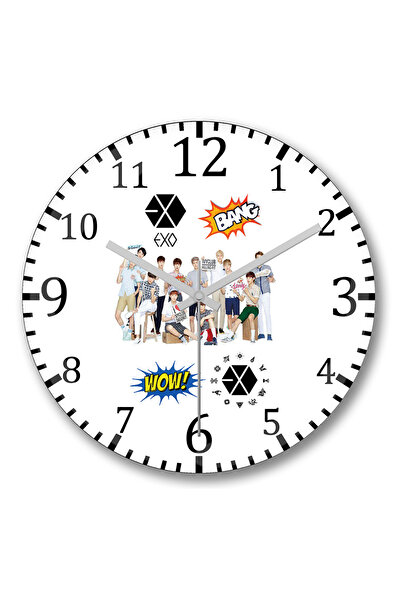 BASKI DÜNYASI ساعة حائط إكسو بلانيت من الزجاج الحقيقي المنحني