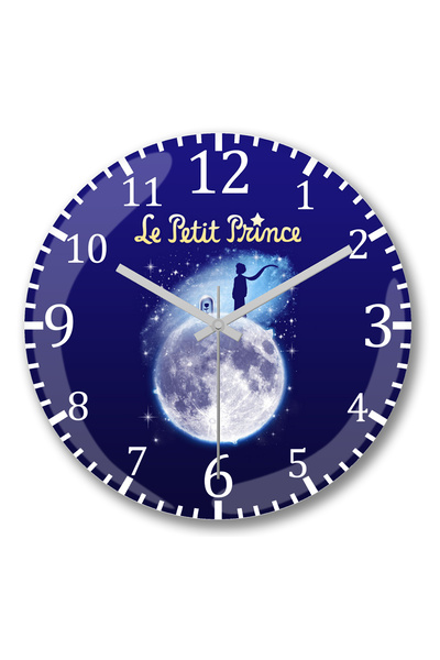 BASKI DÜNYASI Le Petit Prince Ceas de perete Micul Prinț Sticlă Reală Curbată