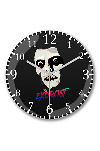 BASKI DÜNYASI ساعة حائط طرد الأرواح الشريرة من الزجاج الحقيقي المنحني