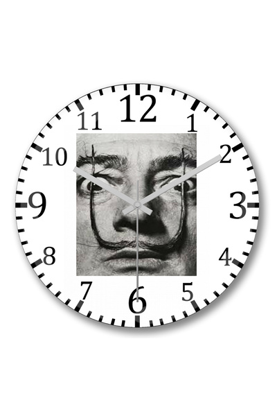 BASKI DÜNYASI ساعة حائط دالي من الزجاج الحقيقي المنحني