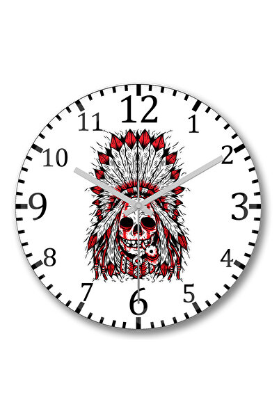 BASKI DÜNYASI Ceas de perete turcesc indian din sticlă autentică bombată