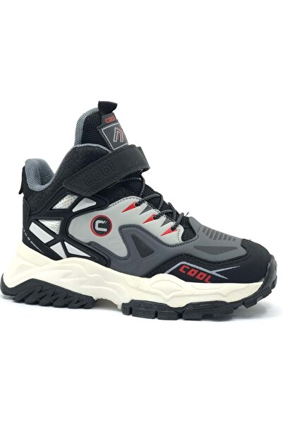 KCMN Cool Miles Ortopedik Kaymaz Hafif Taban Unisex Çocuk Bot GRİ