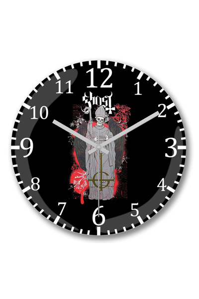 BASKI DÜNYASI ساعة حائط شبح من الزجاج الحقيقي المنحني