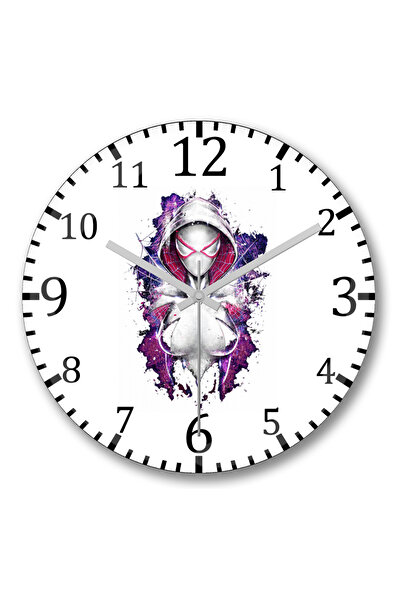 BASKI DÜNYASI Ceas de perete Spider Gwen din sticlă autentică bombată
