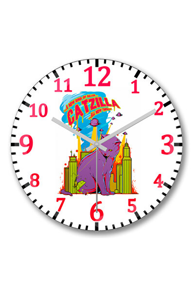 BASKI DÜNYASI ساعة حائط كاتزيلا من الزجاج الحقيقي المنحني