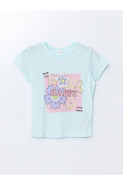 LC Waikiki Lcw Crew Neck Printed Girl's Pajamas Set