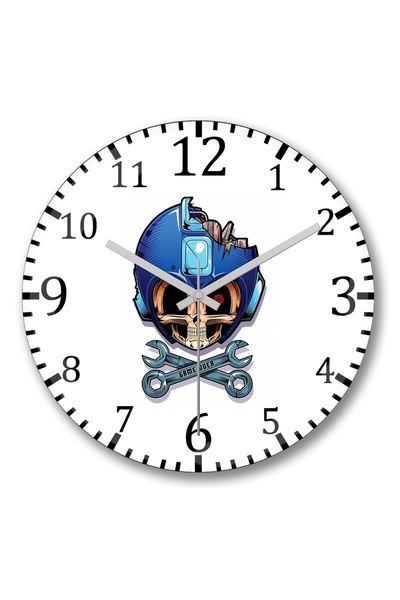 BASKI DÜNYASI ساعة حائط ميجا مان جيم أوفر من الزجاج الحقيقي المنحني