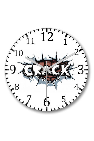 BASKI DÜNYASI ساعة حائط متشققة من الزجاج الحقيقي