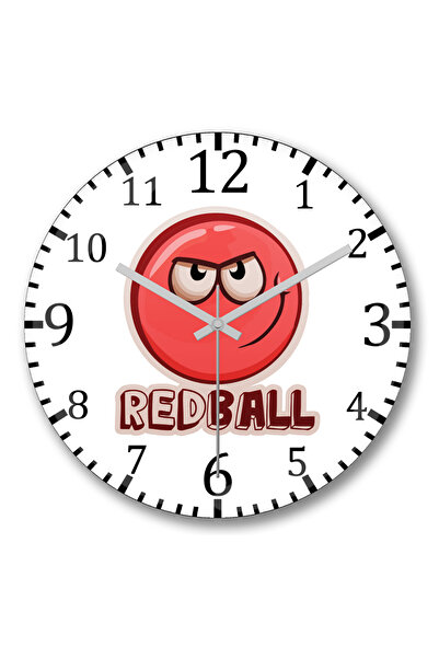 BASKI DÜNYASI Red Ball 4 Ceas de perete Red Ball din sticlă autentică bombată