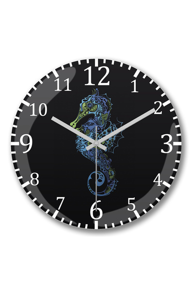 BASKI DÜNYASI ساعة حائط كافالو مارينهو من الزجاج الحقيقي المنحني