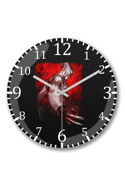 BASKI DÜNYASI Ceas de perete Wolverine din sticlă autentică bombată