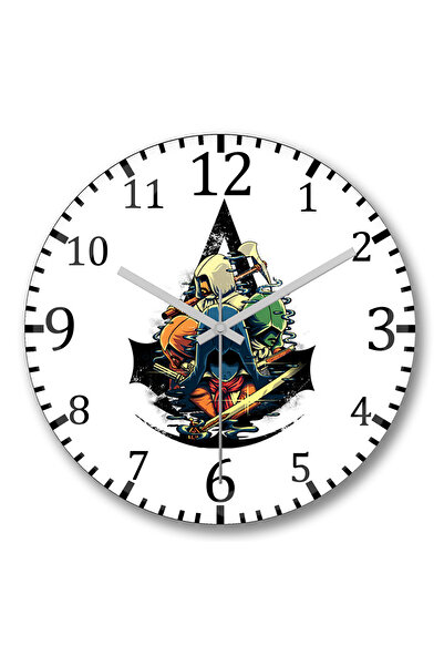 BASKI DÜNYASI Ceas de perete Assassins Creed Unity din sticlă autentică bombată