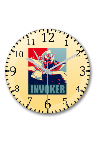 BASKI DÜNYASI Ceas de perete Dota 2 Invoker din sticlă autentică bombată