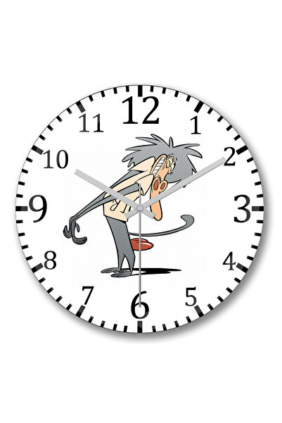 BASKI DÜNYASI Ceas de perete amuzant, cu preț și calitate remarcabile, din sticlă autentică bombelată.